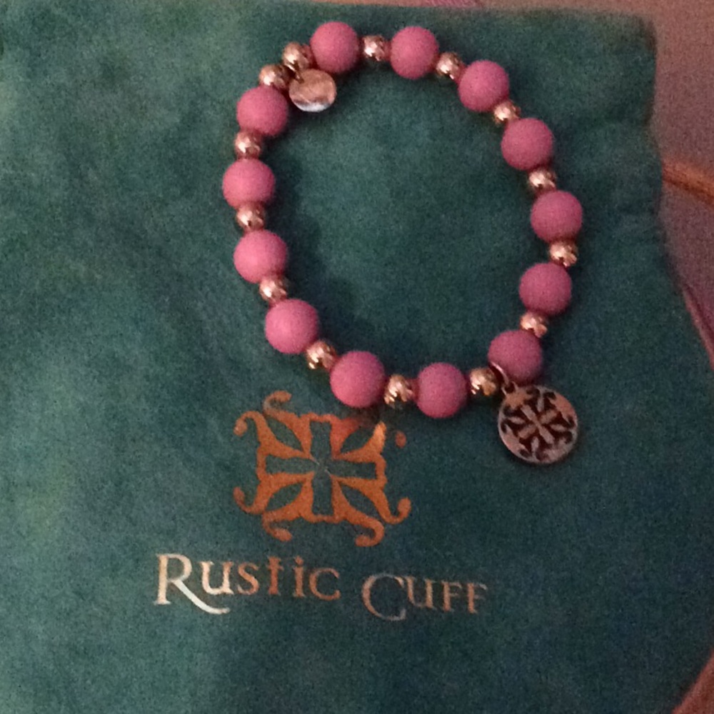 RUSTIC CUFF XS purple stretch bracelet, new / NFS, keeping - Picture 2 of 8